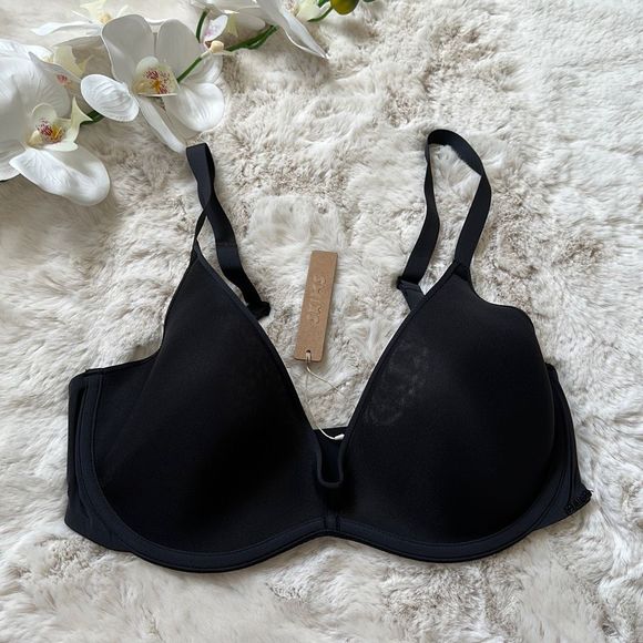 SKIMS Weightless Scoop Bra Onyx Size 36D - Picture 2 of 8
